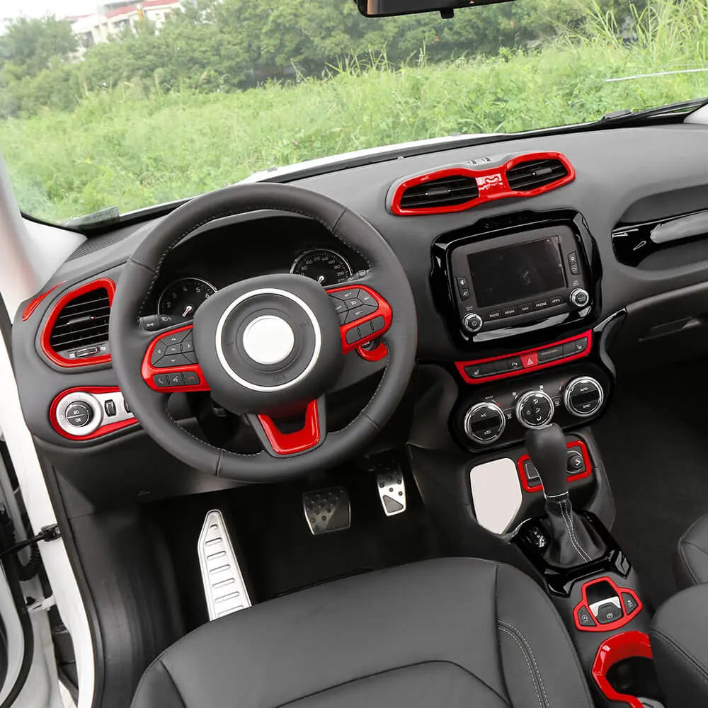 For 2015-2017 Jeep Renegade 31pcs Full Set Interior Decoration Trim Kit Cover - Image 3