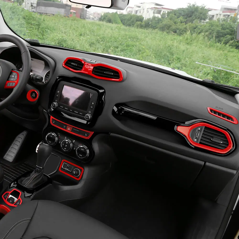 For 2015-2017 Jeep Renegade 31pcs Full Set Interior Decoration Trim Kit Cover - Image 4
