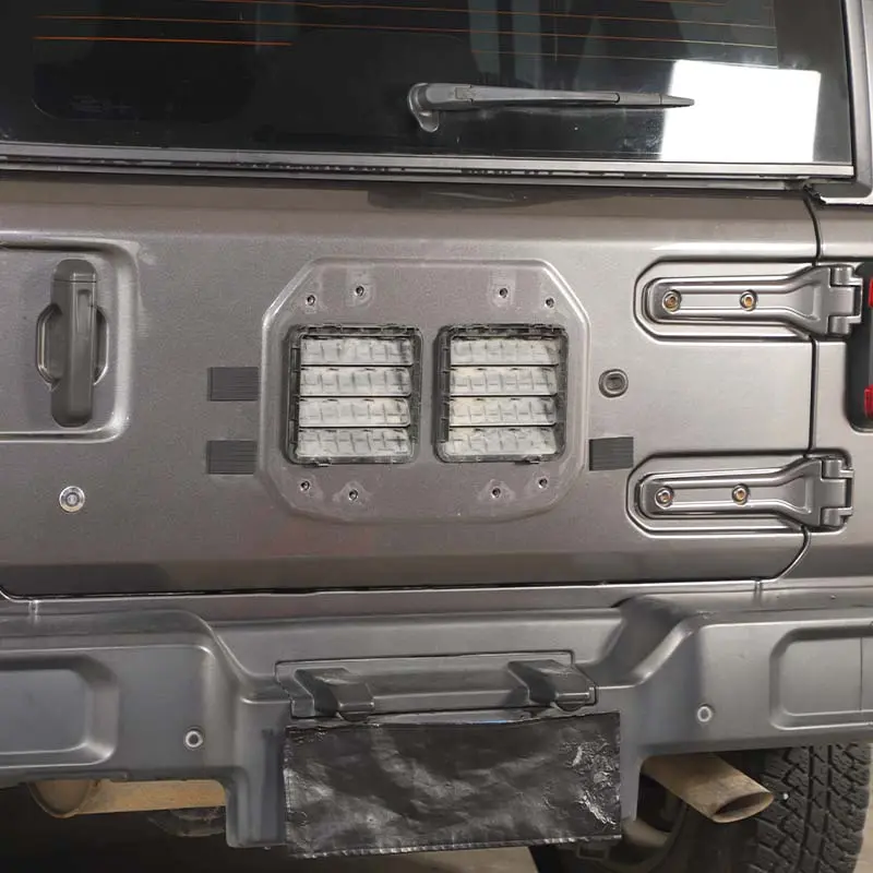 For 2018+ Jeep Wrangler JL 3PCS Tailgate Plug Set Spare Tire Carrier Delete Rubber US Flag - Image 5