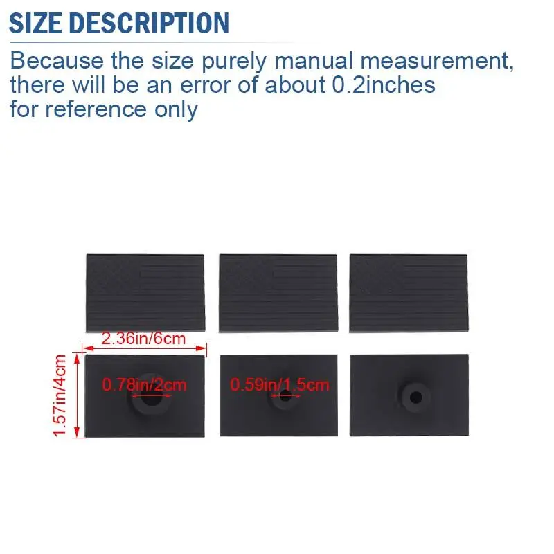For 2018+ Jeep Wrangler JL 3PCS Tailgate Plug Set Spare Tire Carrier Delete Rubber US Flag - Image 9