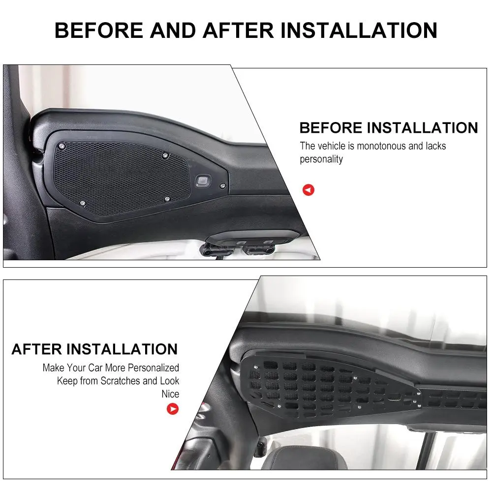 For 2024+ Jeep Wrangler JL/Gladiator JT 3PCS Top Roof Speaker Shelf Rack - Image 2