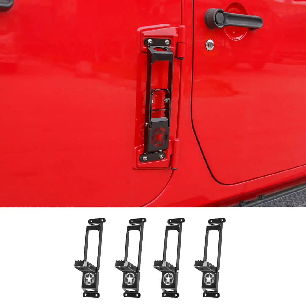 For 2007+ Jeep Wrangler JK JKU JL JLU 4 X Door Hinge Step Foot Peg Folding Foot Pedal - Image 9