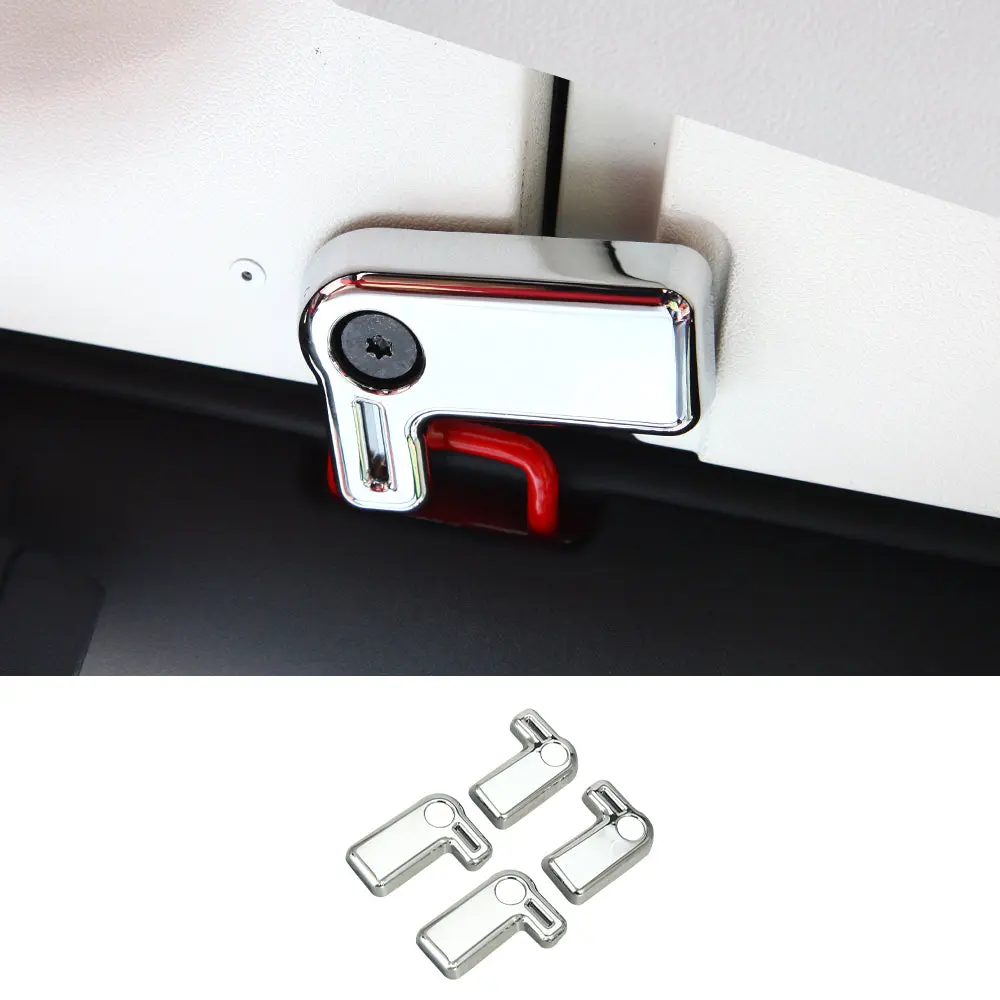 For 2007-2018 Jeep Wrangler JK 4 x Hardtop Release Roof Remove Handle Cover Trim ABS - Image 10