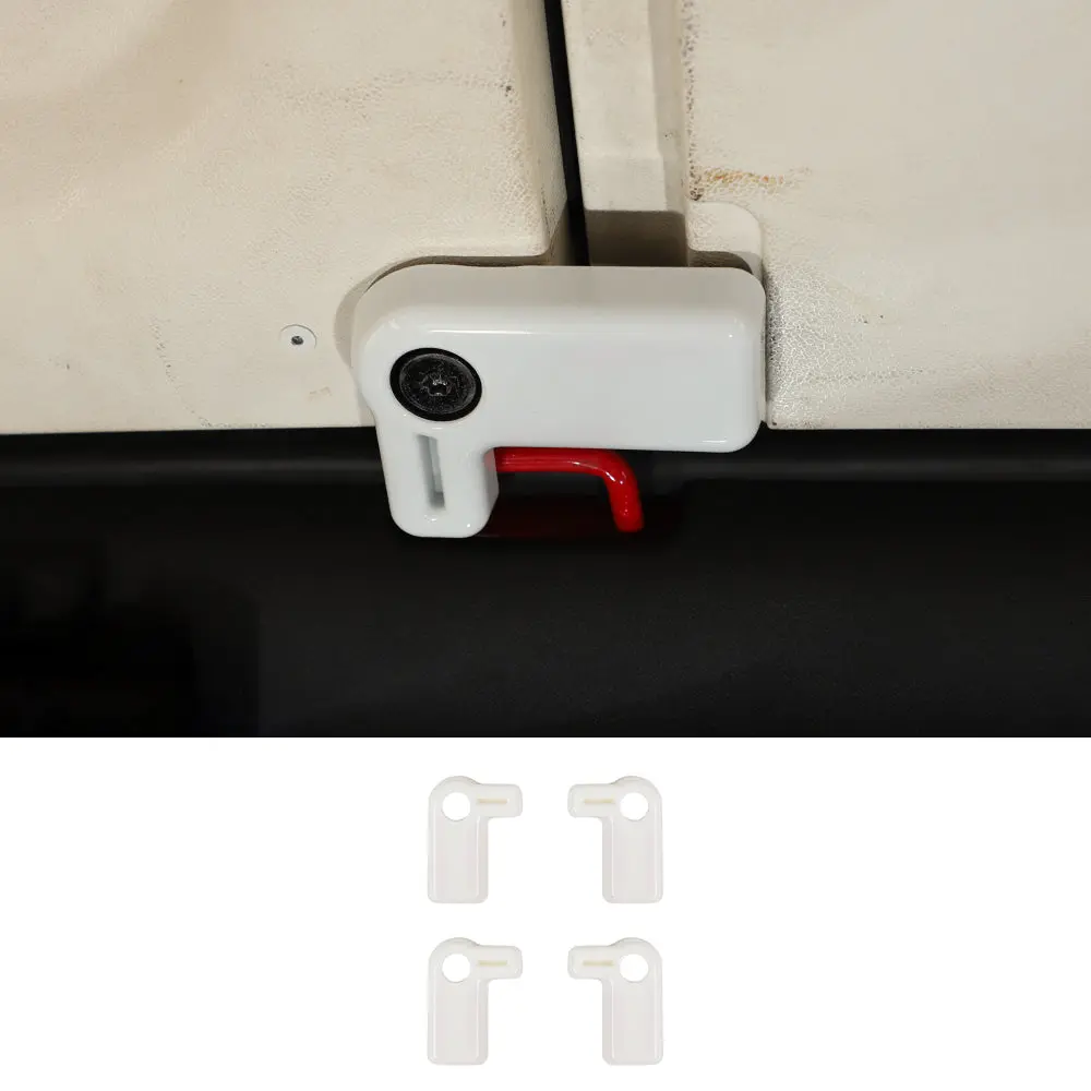 For 2007-2018 Jeep Wrangler JK 4 x Hardtop Release Roof Remove Handle Cover Trim ABS - Image 15