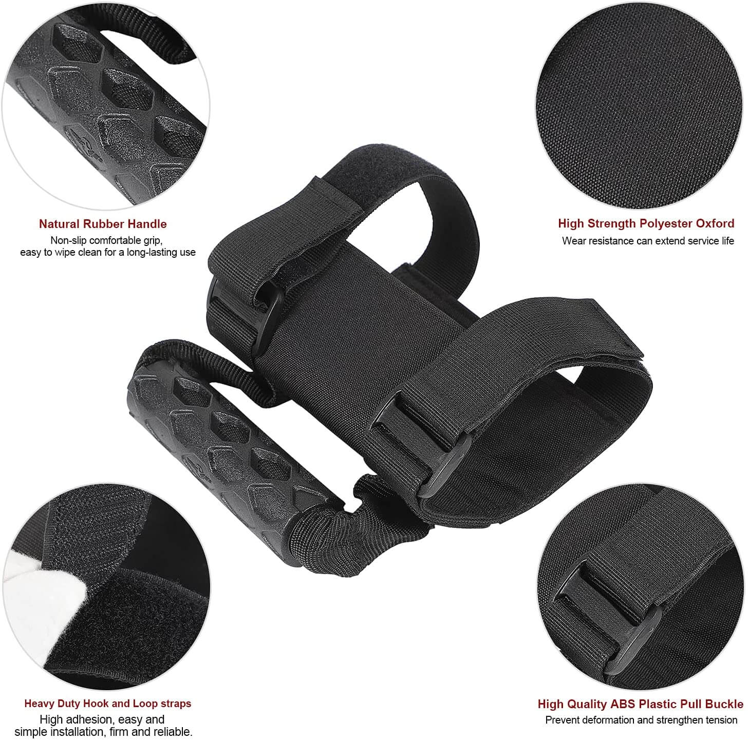 For Jeep Wrangler YJ CJ TJ JK JKU JL JLU & Gladiator JT 4 x Roll Bar Grab Handles Grip Handle - Image 8