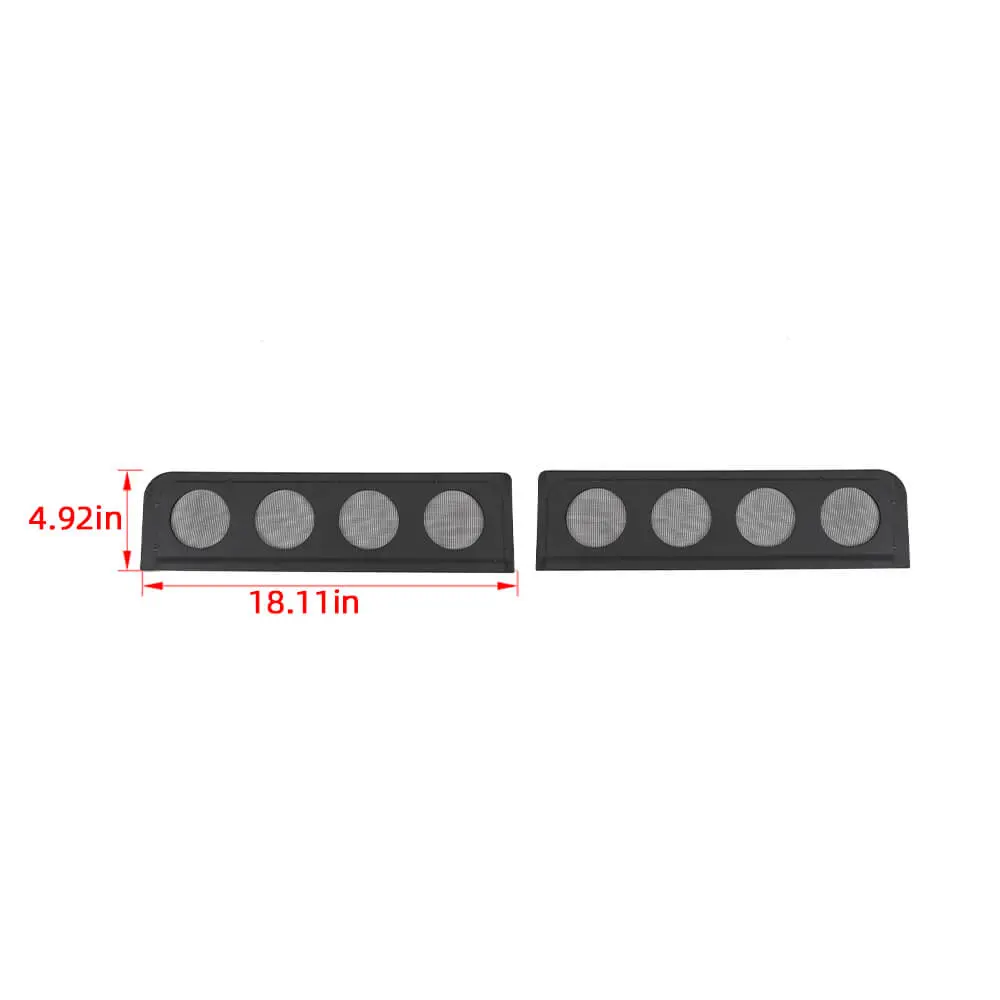 For 2007-2018 Jeep Wrangler JKU 4Door Rear Door Window Louver Air Vent Panel Trim Cover - Image 8