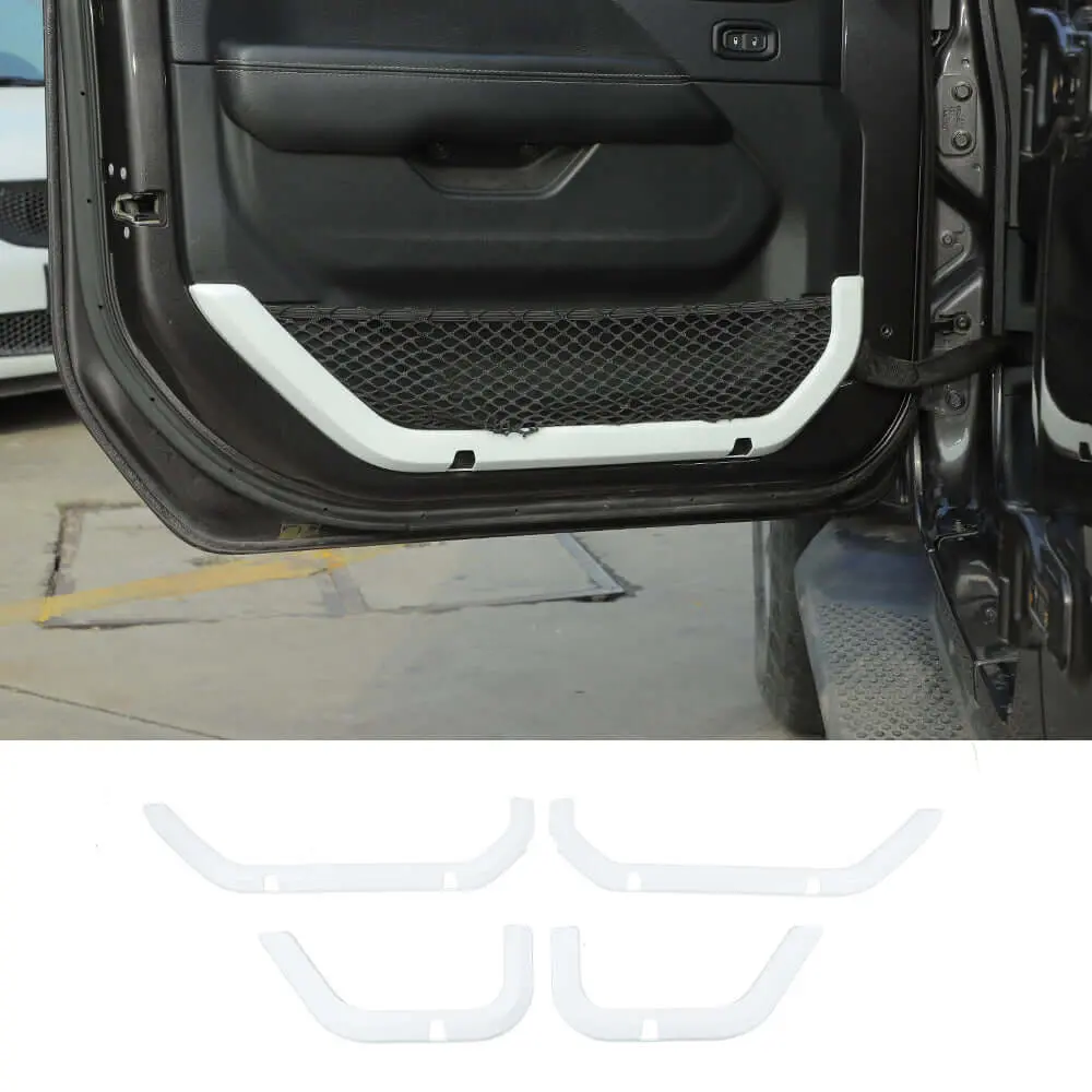 For 2018+ Jeep Wrangler JLU & Gladiator JT 4-Door 4PCS Interior Door Net Pocket Bezel Cover Trim - Image 18