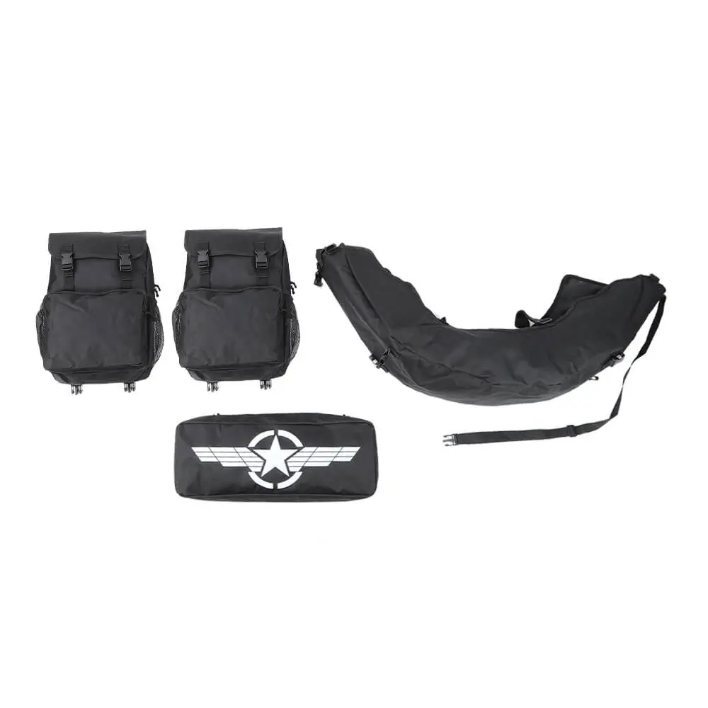 For Jeep Wrangler TJ JK JL 4PCS Spare Tire Storage Bag Cargo Organizer Bag Kit - Image 8