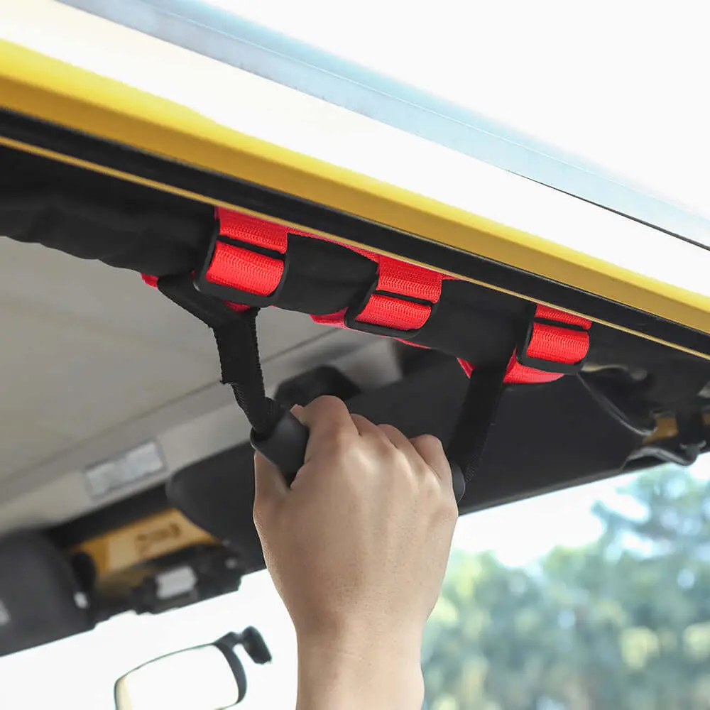 For Jeep Wrangler JK JL CJ YJ TJ JT 4PCS Top Roll Bar Grab Handles - Image 3
