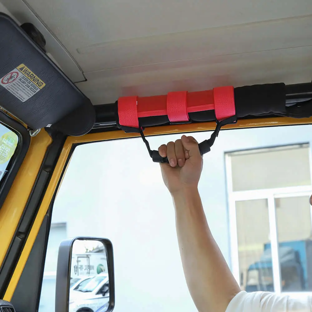 For Jeep Wrangler JK JL CJ YJ TJ JT 4PCS Top Roll Bar Grab Handles - Image 4