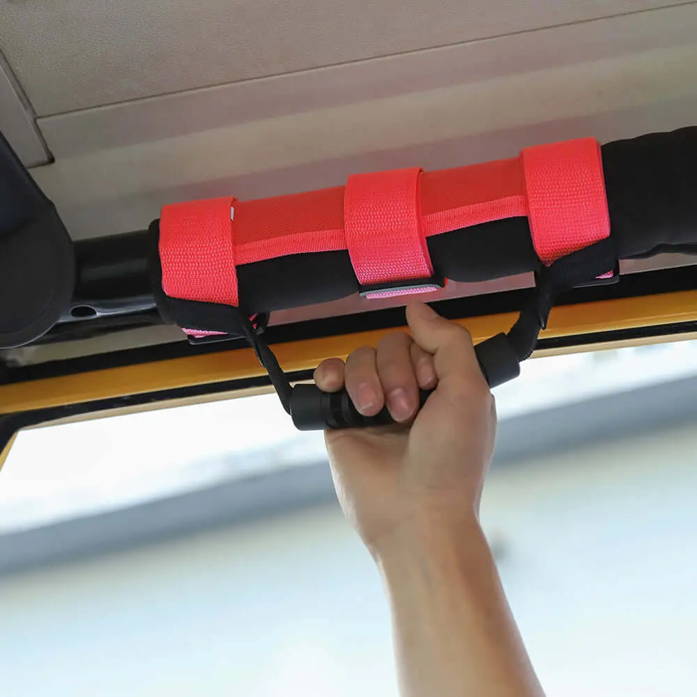 For Jeep Wrangler JK JL CJ YJ TJ JT 4PCS Top Roll Bar Grab Handles - Image 5