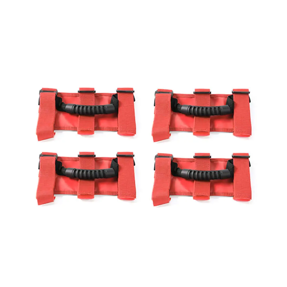 For Jeep Wrangler JK JL CJ YJ TJ JT 4PCS Top Roll Bar Grab Handles - Image 8