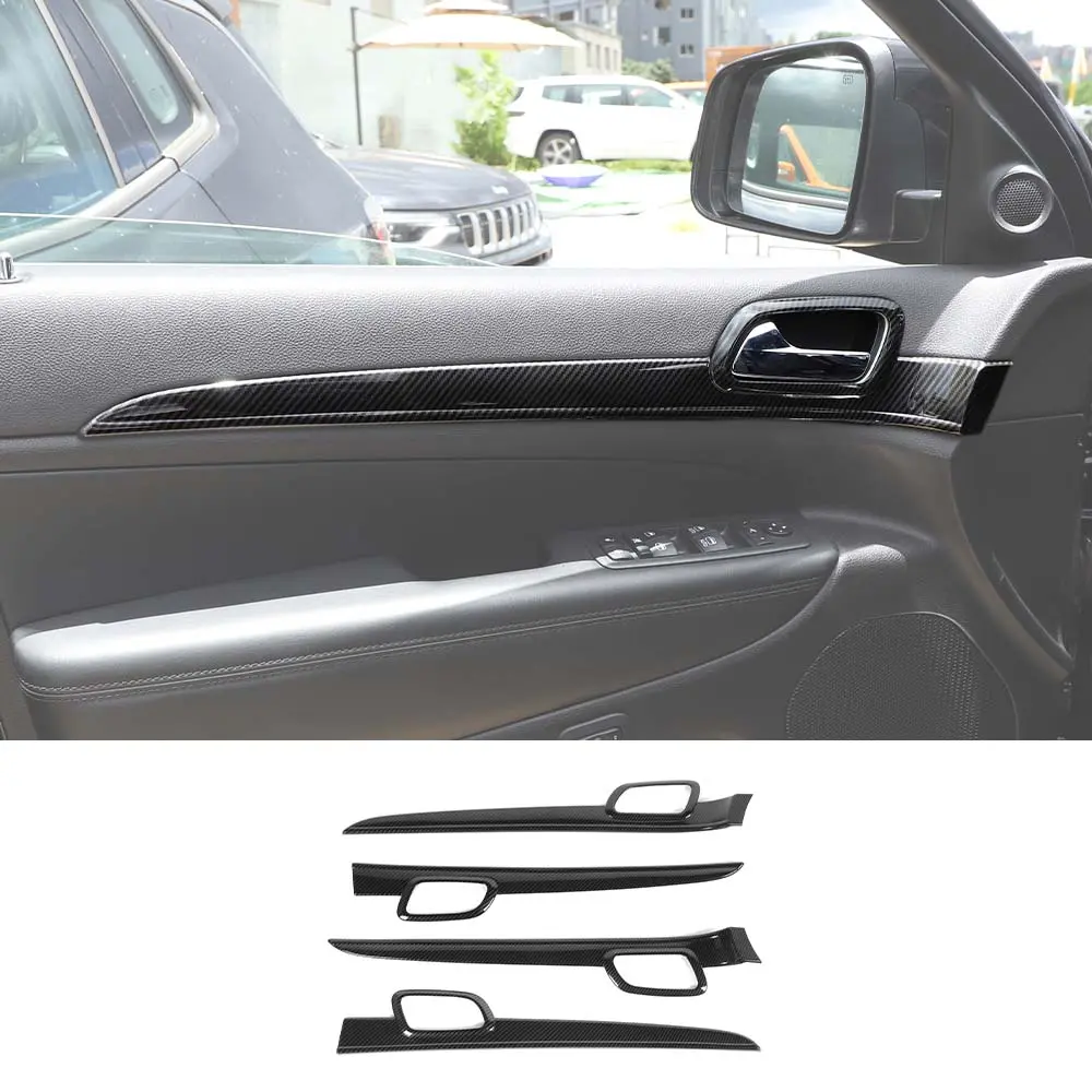 For 2011-2021 Jeep Grand Cherokee WK2 4X Inner Door Handle Trim Decor Cover