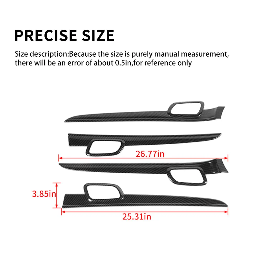 For 2011-2021 Jeep Grand Cherokee WK2 4X Inner Door Handle Trim Decor Cover - Image 10