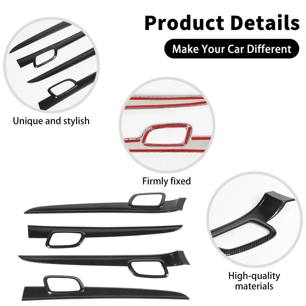 For 2011-2021 Jeep Grand Cherokee WK2 4X Inner Door Handle Trim Decor Cover - Image 11