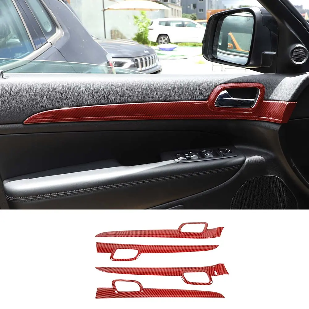 For 2011-2021 Jeep Grand Cherokee WK2 4X Inner Door Handle Trim Decor Cover - Image 14