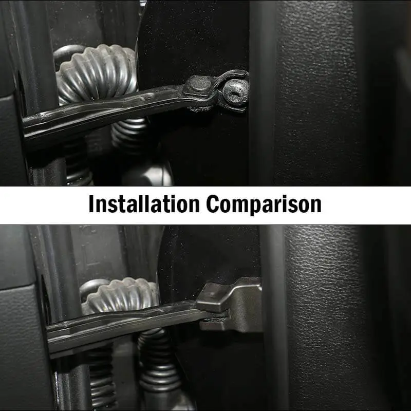 For 2014+ Jeep Cherokee 4x Door Stopper Limit Cover Trim Black - Image 5