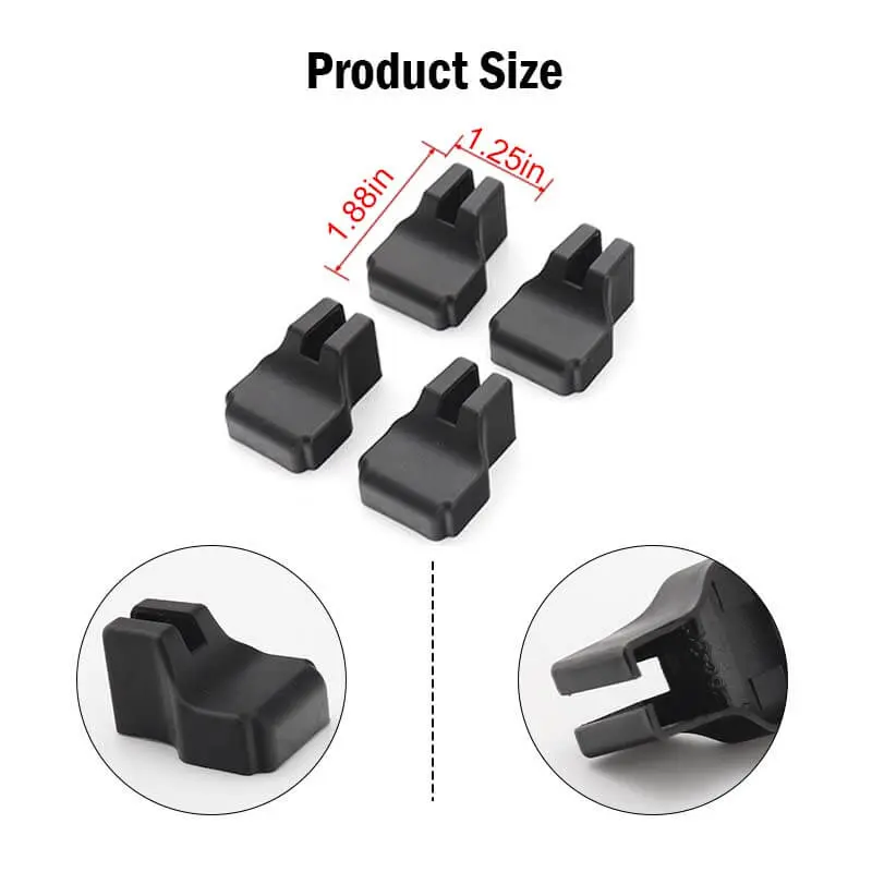 For 2014+ Jeep Cherokee 4x Door Stopper Limit Cover Trim Black - Image 8