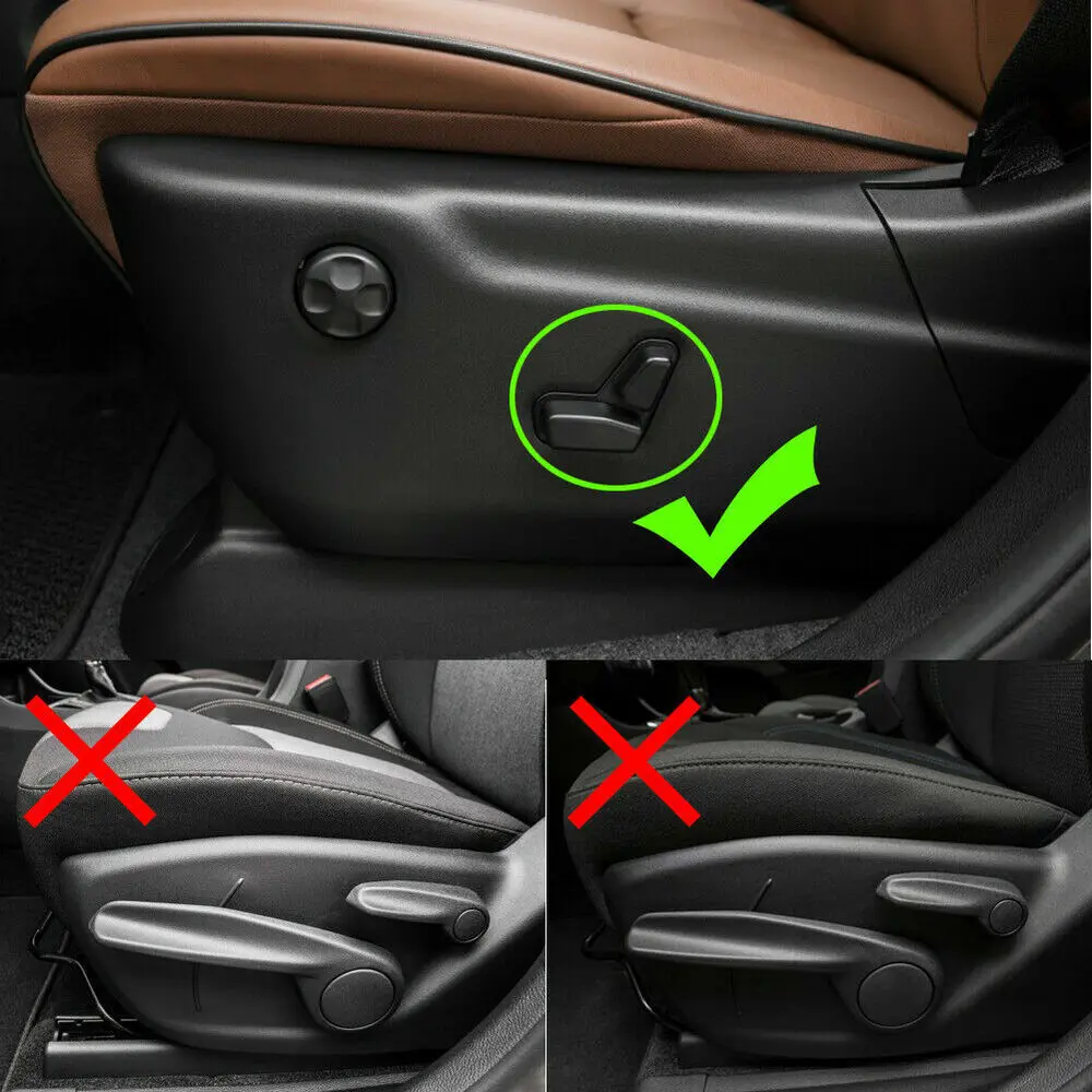 For 2011-2021 Jeep Grand Cherokee WK2 4x Seat Adjustment Switch Button Decor Cover Trim - Image 3
