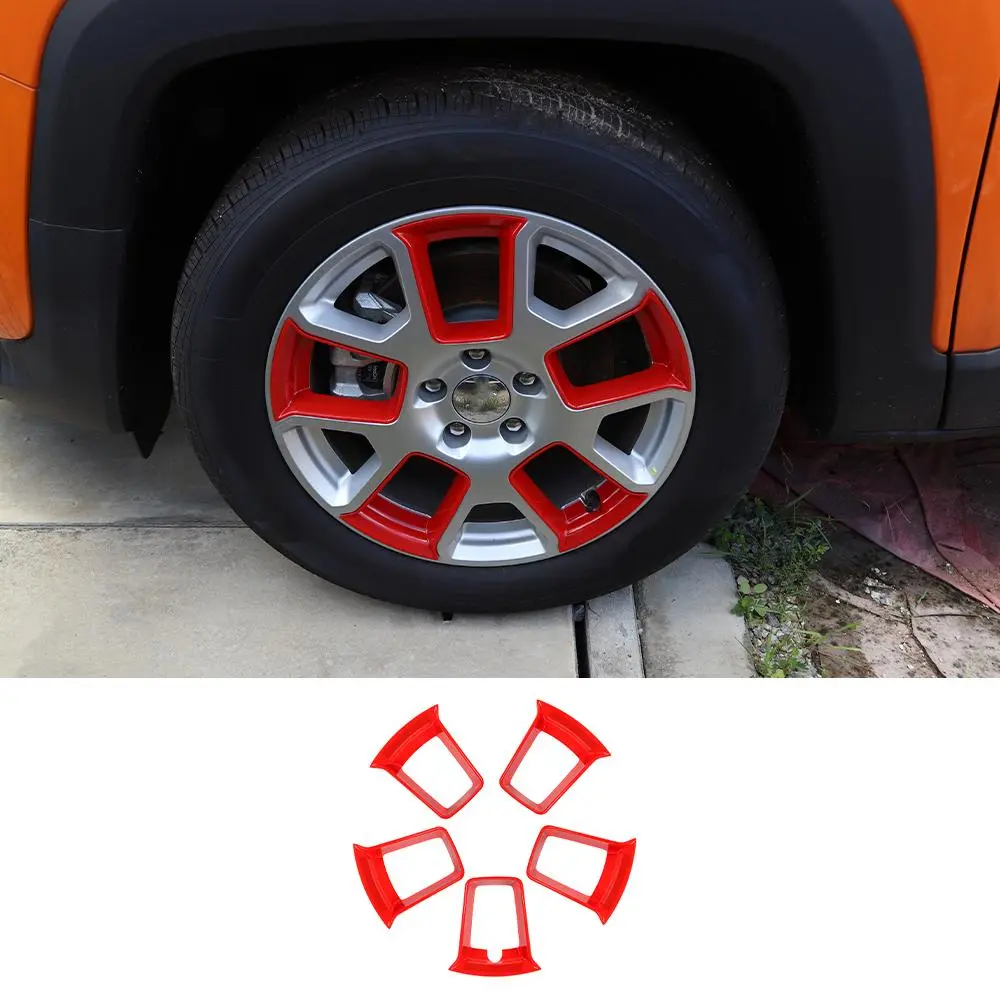 For 2019+ Jeep Renegade 5 Piece Tire Wheel Hub Cover Trim