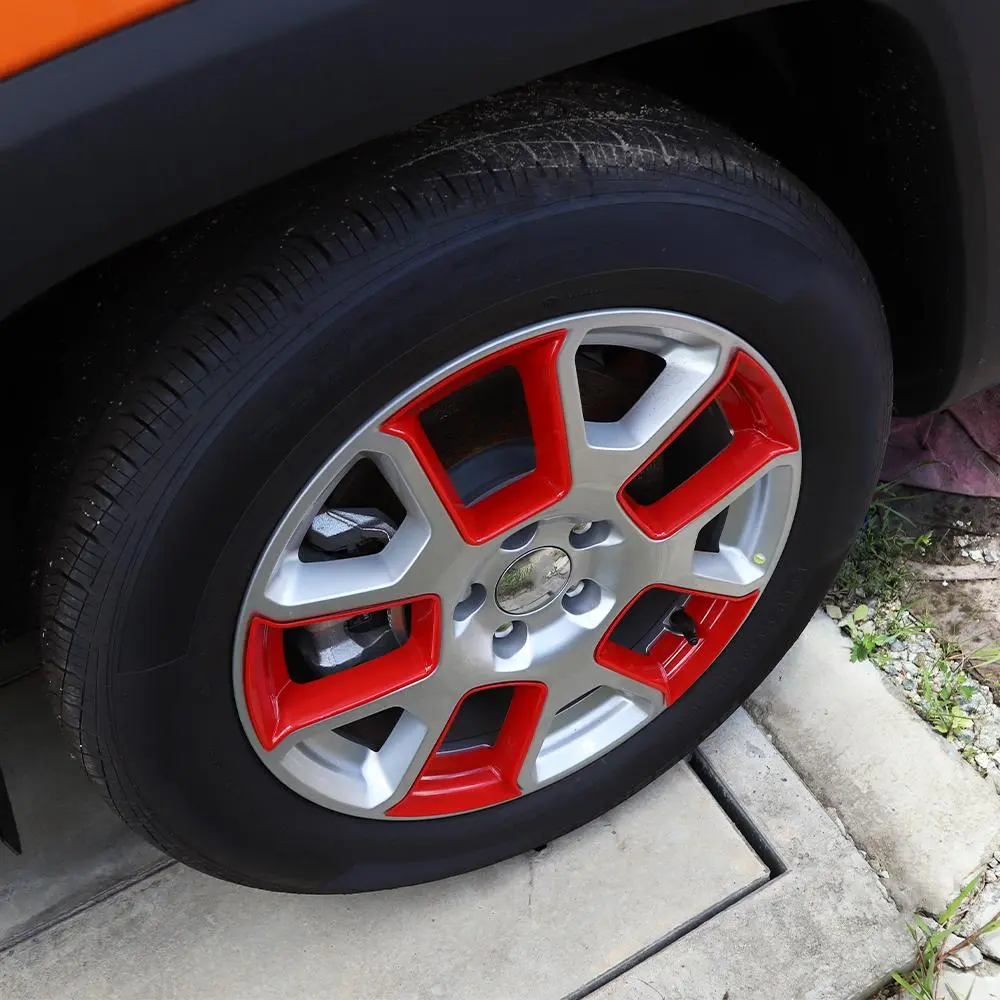 For 2019+ Jeep Renegade 5 Piece Tire Wheel Hub Cover Trim - Image 4
