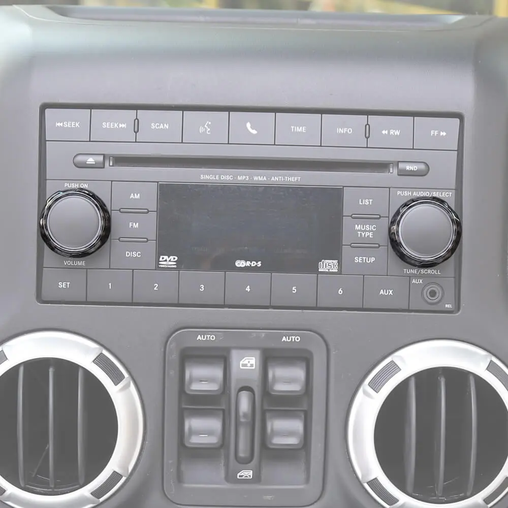 For 2011-2018 Jeep Wrangler JK/2010-2016 Compass/2011-2016 Patriot 5X Air Conditioner Audio CD Switch Knob Trim - Image 4