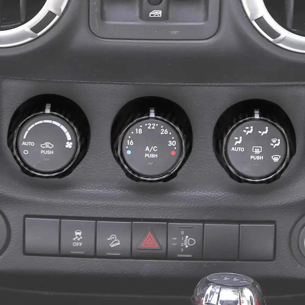 For 2011-2018 Jeep Wrangler JK/2010-2016 Compass/2011-2016 Patriot 5X Air Conditioner Audio CD Switch Knob Trim - Image 6