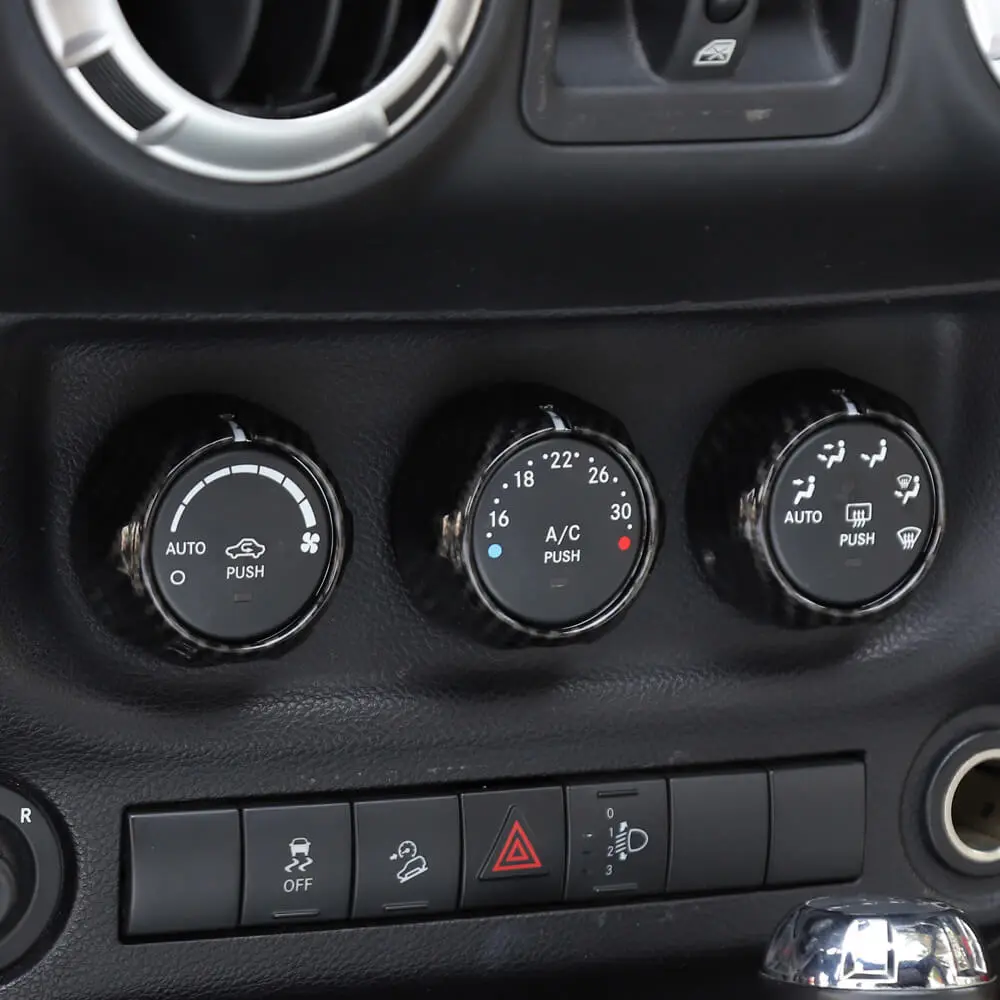 For 2011-2018 Jeep Wrangler JK/2010-2016 Compass/2011-2016 Patriot 5X Air Conditioner Audio CD Switch Knob Trim - Image 7