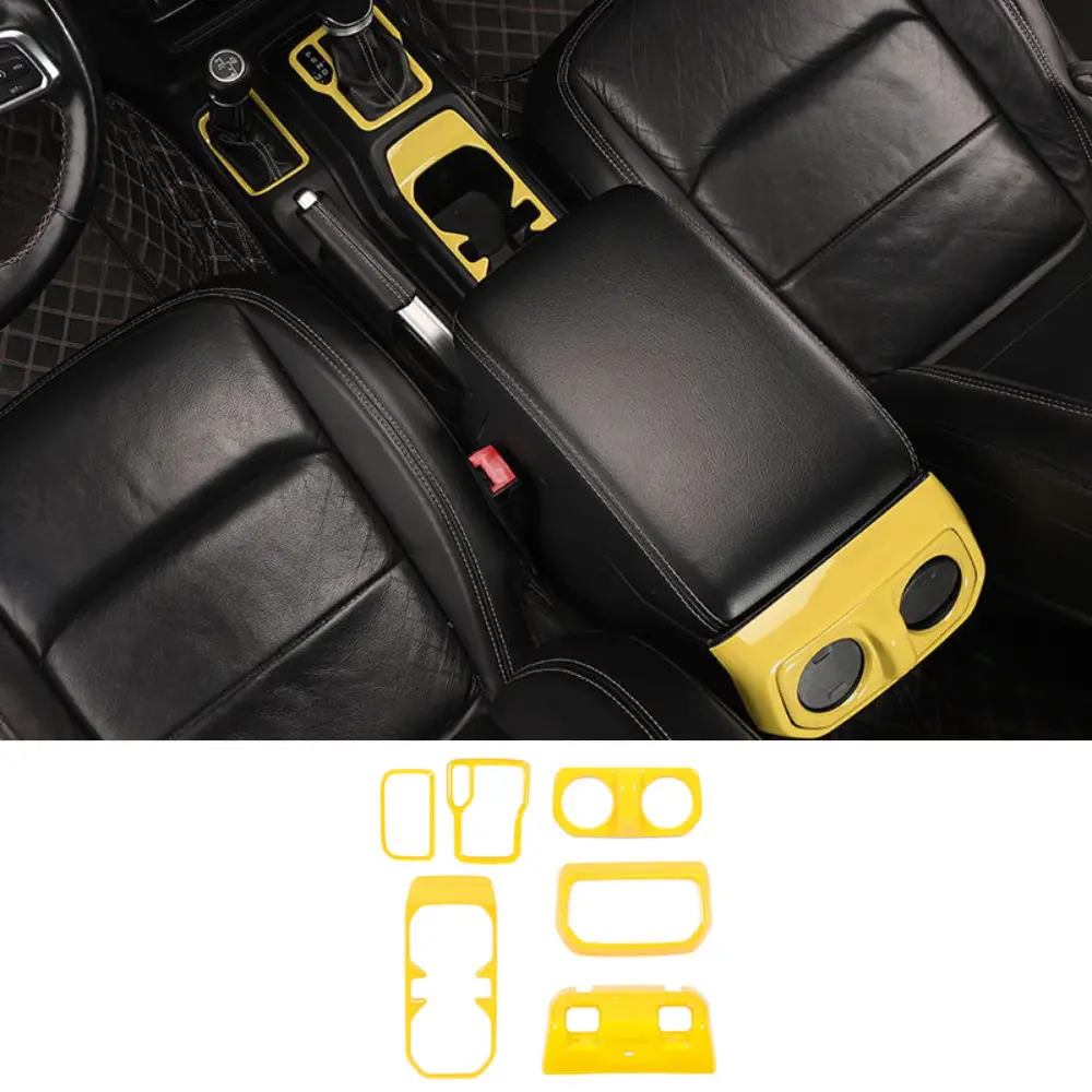 For 2018+ Jeep Wrangler JL, JLU & Gladiator JT 6PCS Gear Shift, Cup Holder & Rear Air Vent Accent Trim Kit - Image 10