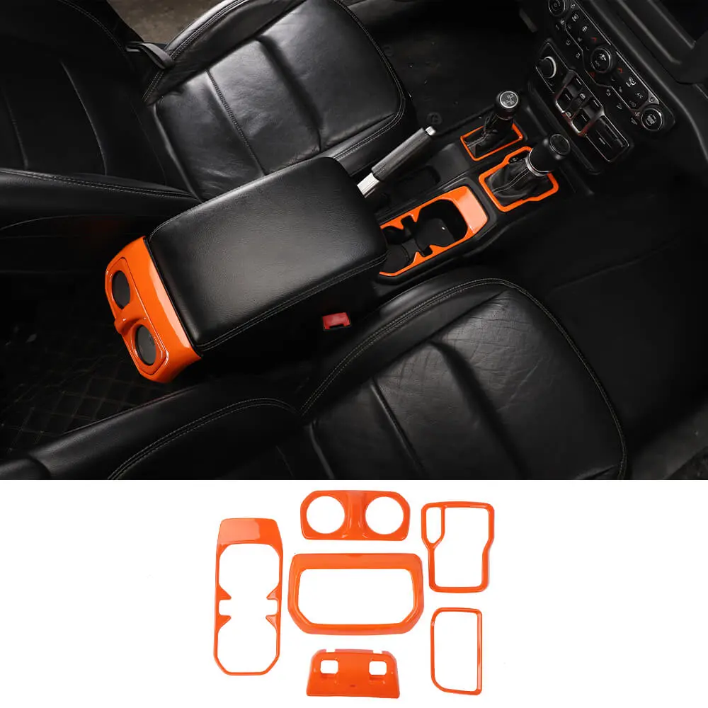 For 2018+ Jeep Wrangler JL, JLU & Gladiator JT 6PCS Gear Shift, Cup Holder & Rear Air Vent Accent Trim Kit - Image 13