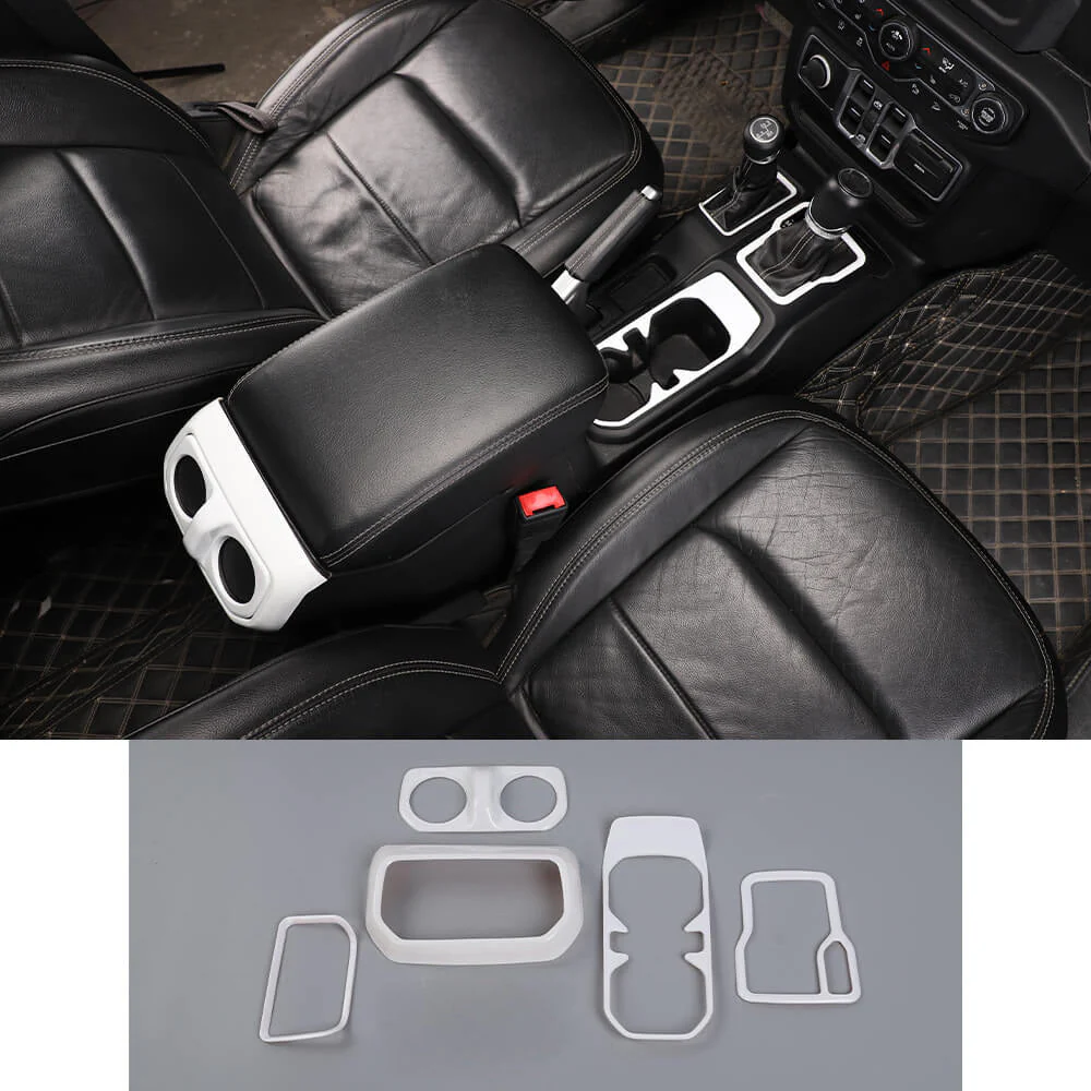 For 2018+ Jeep Wrangler JL, JLU & Gladiator JT 6PCS Gear Shift, Cup Holder & Rear Air Vent Accent Trim Kit - Image 15