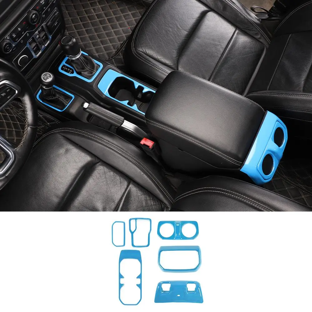 For 2018+ Jeep Wrangler JL, JLU & Gladiator JT 6PCS Gear Shift, Cup Holder & Rear Air Vent Accent Trim Kit - Image 16