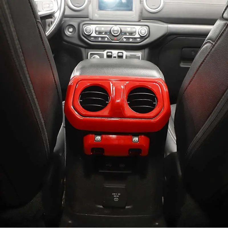 For 2018+ Jeep Wrangler JL, JLU & Gladiator JT 6PCS Gear Shift, Cup Holder & Rear Air Vent Accent Trim Kit - Image 4