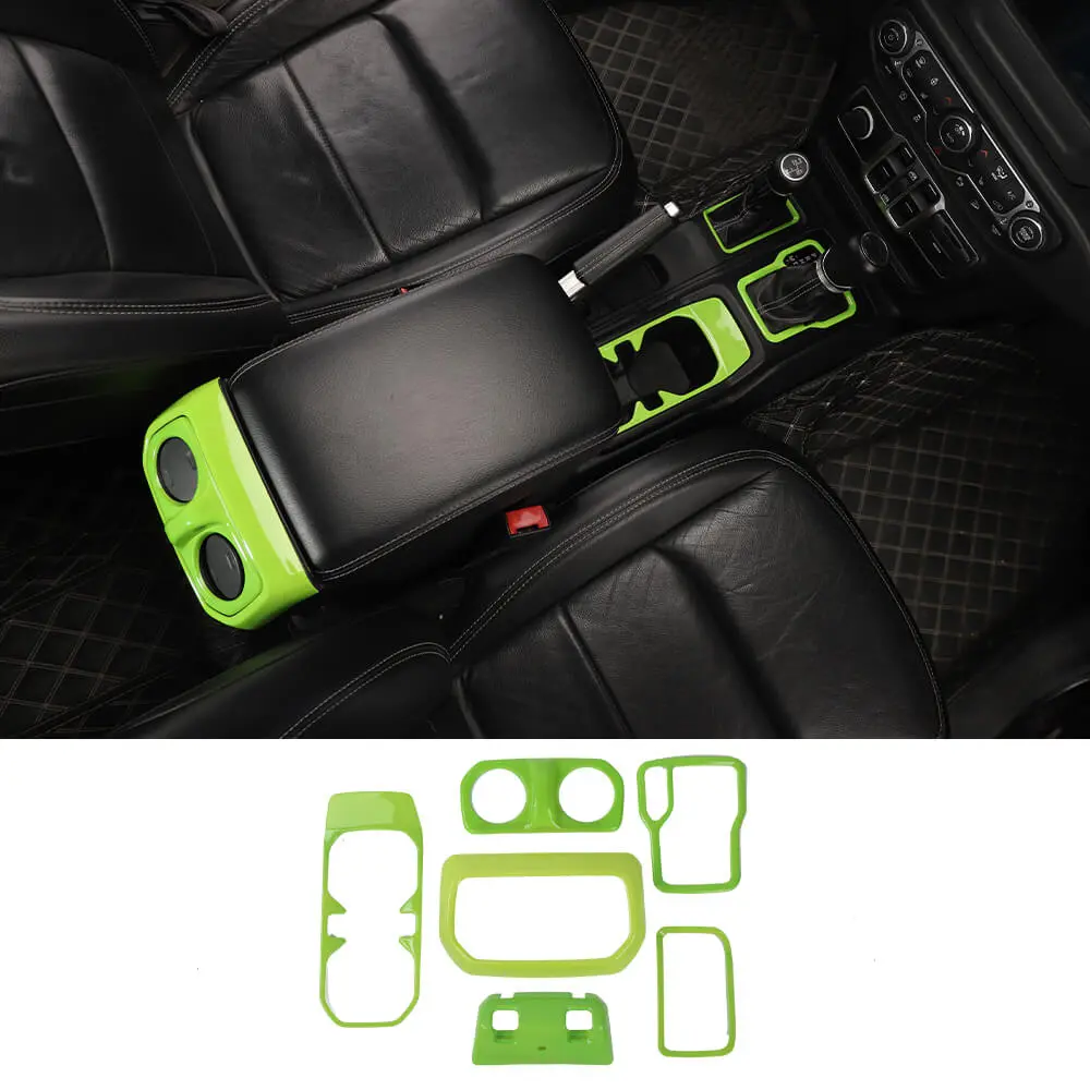 For 2018+ Jeep Wrangler JL, JLU & Gladiator JT 6PCS Gear Shift, Cup Holder & Rear Air Vent Accent Trim Kit - Image 9