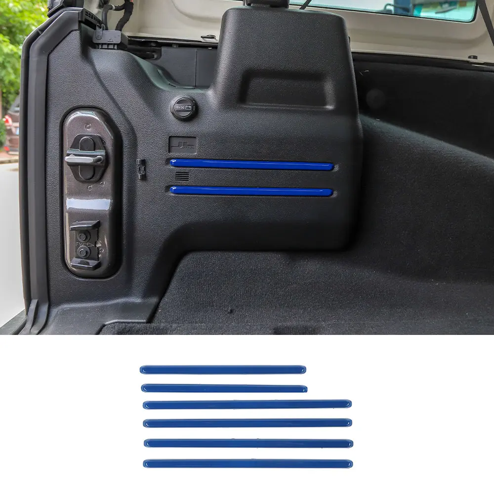 For 2018+ Jeep Wrangler JL 6PCS Rear Tail Trunk Cargo Strip Cover Trim - Image 11
