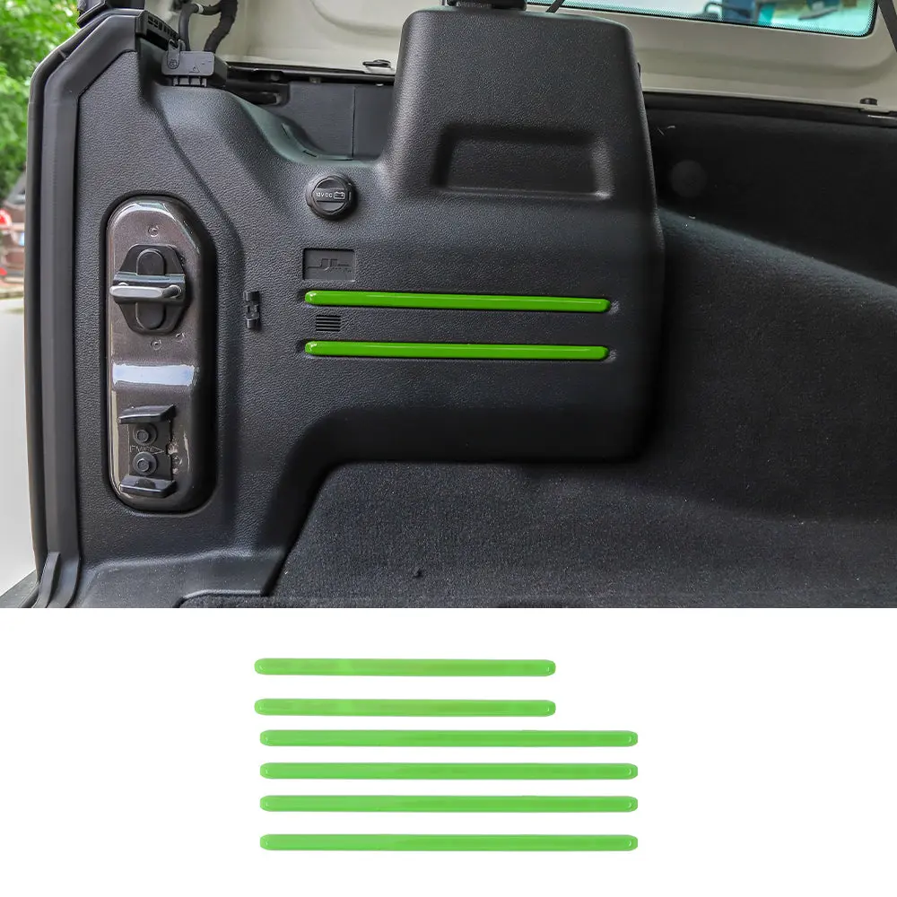 For 2018+ Jeep Wrangler JL 6PCS Rear Tail Trunk Cargo Strip Cover Trim - Image 12