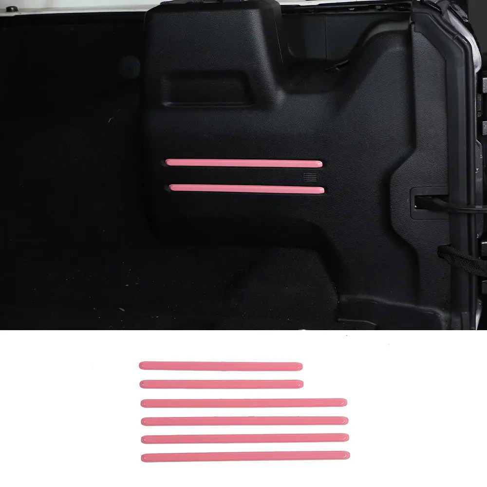 For 2018+ Jeep Wrangler JL 6PCS Rear Tail Trunk Cargo Strip Cover Trim - Image 13