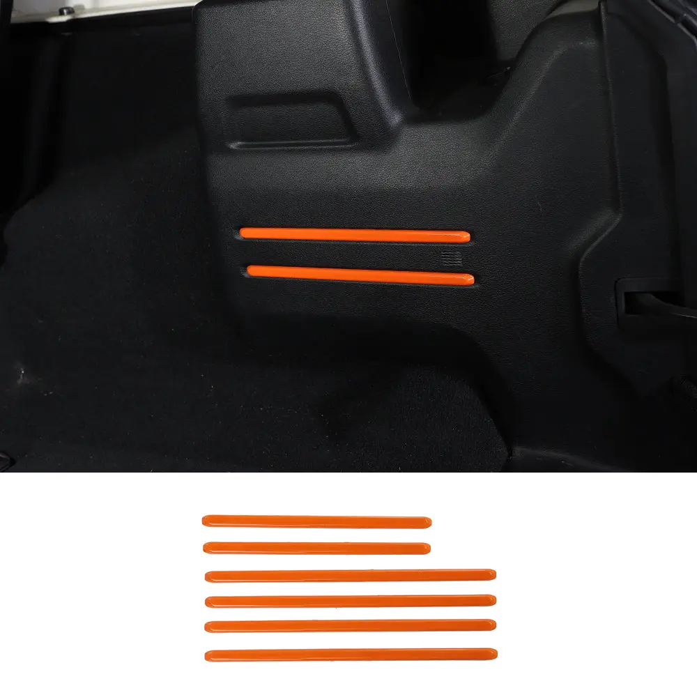 For 2018+ Jeep Wrangler JL 6PCS Rear Tail Trunk Cargo Strip Cover Trim - Image 14