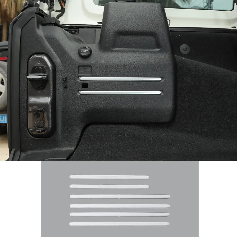 For 2018+ Jeep Wrangler JL 6PCS Rear Tail Trunk Cargo Strip Cover Trim - Image 15