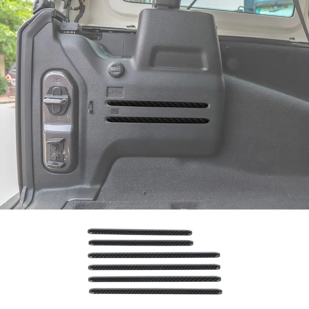 For 2018+ Jeep Wrangler JL 6PCS Rear Tail Trunk Cargo Strip Cover Trim - Image 16