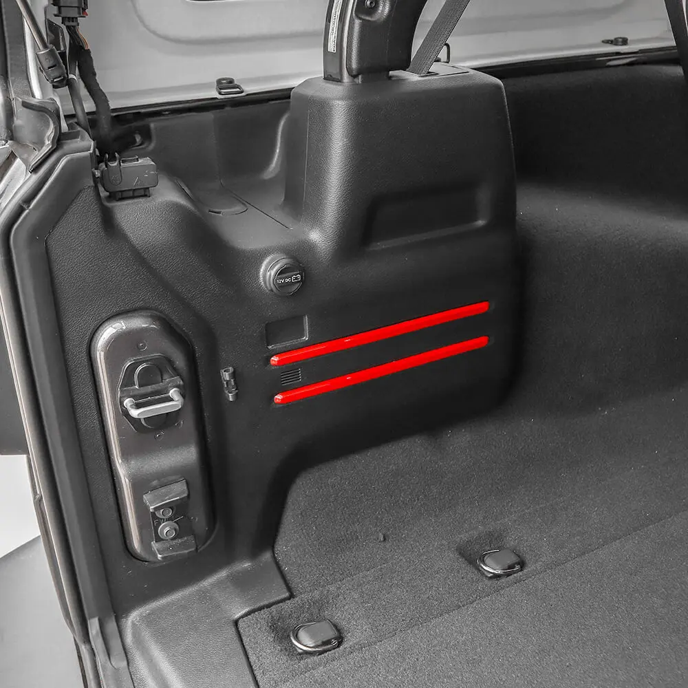 For 2018+ Jeep Wrangler JL 6PCS Rear Tail Trunk Cargo Strip Cover Trim - Image 5