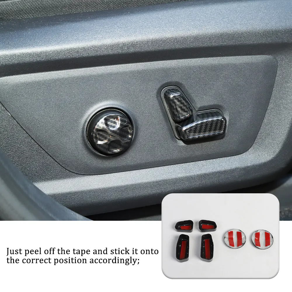For Jeep 2011-2021 Grand Cherokee WK2 / 2014+ Cherokee 6 PCS Seat Adjustment Button Switch Cover Trim - Image 5