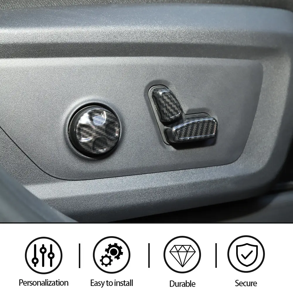 For Jeep 2011-2021 Grand Cherokee WK2 / 2014+ Cherokee 6 PCS Seat Adjustment Button Switch Cover Trim - Image 6