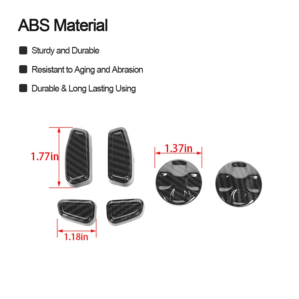 For Jeep 2011-2021 Grand Cherokee WK2 / 2014+ Cherokee 6 PCS Seat Adjustment Button Switch Cover Trim - Image 7