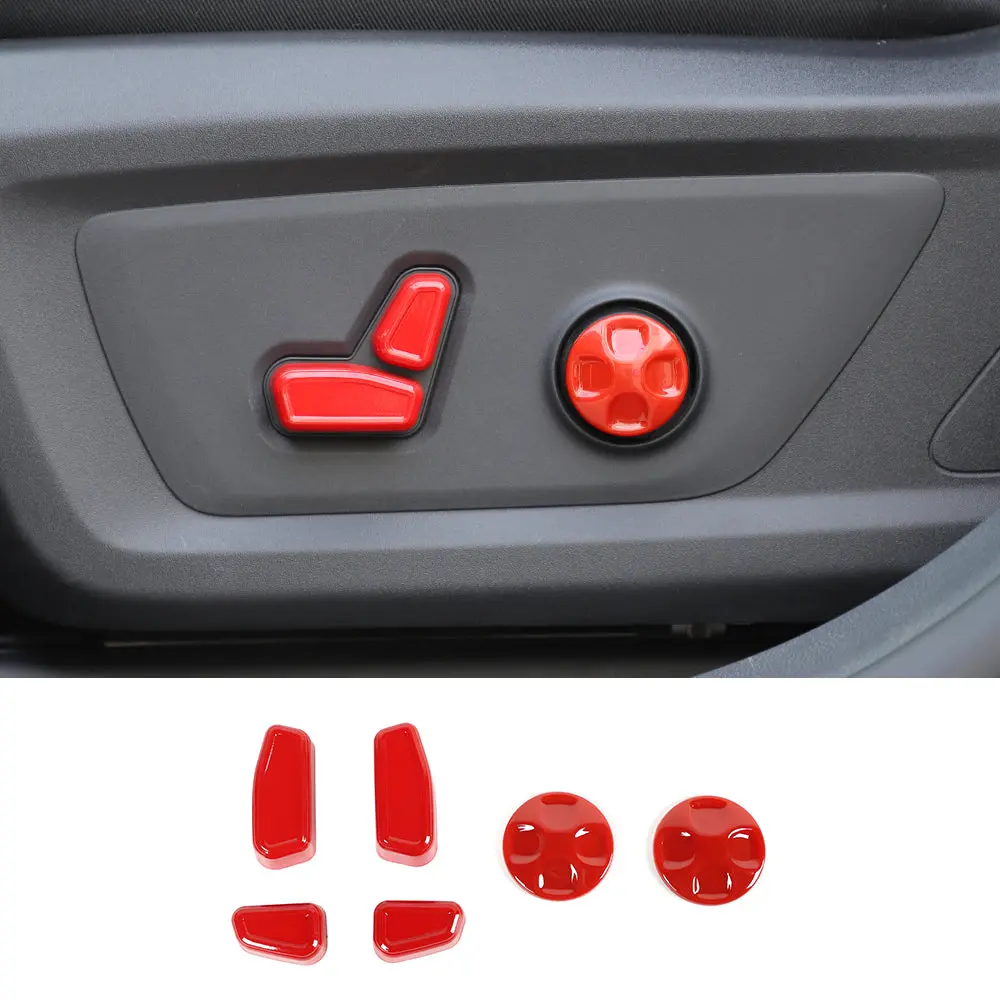 For Jeep 2011-2021 Grand Cherokee WK2 / 2014+ Cherokee 6 PCS Seat Adjustment Button Switch Cover Trim - Image 9