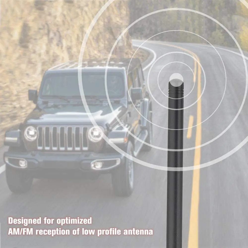 For 2007-2023 Jeep Wrangler JK JL 7.5 Inch Reflex Short Antenna Designed Replacement - Image 4