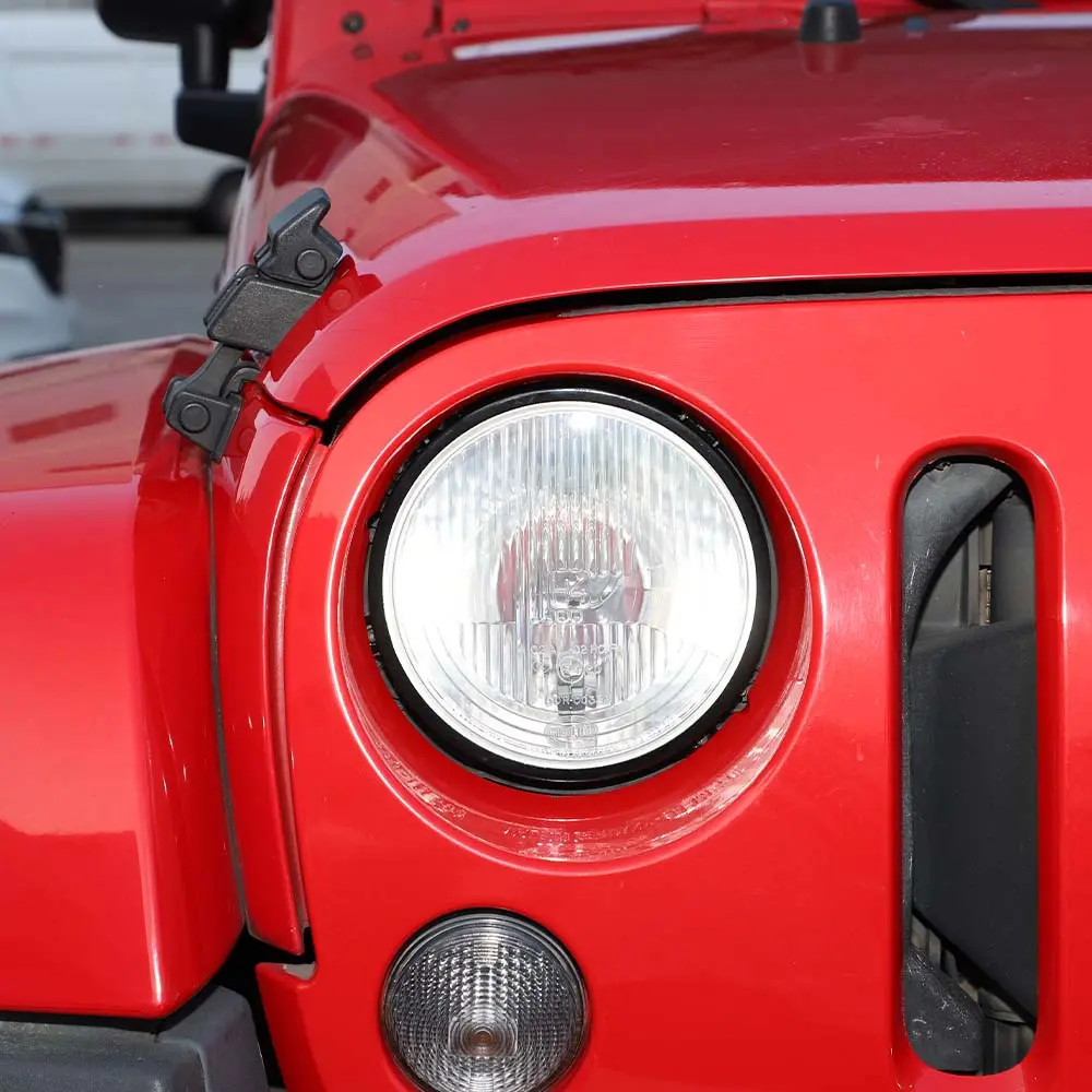 For 2007-2018 Jeep Wrangler JK 7'' Headlight Mounting Bracket Ring Trim Bezel - Image 3