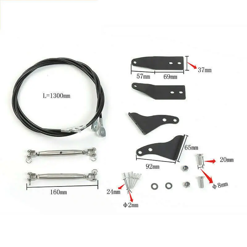 For 2018+ Jeep Wrangler JL JLU & Gladiator JT Adjustable Limb Riser Kit Black - Image 7