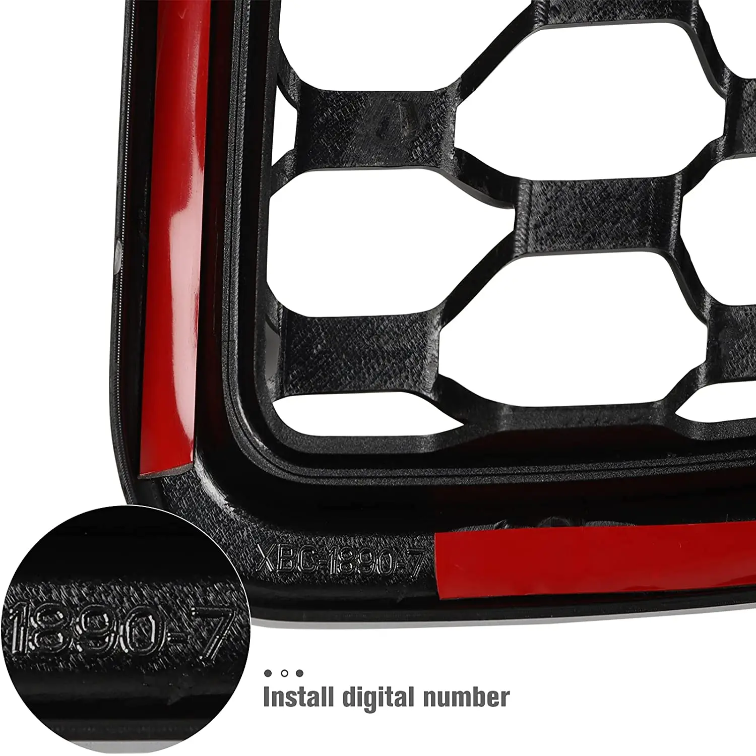 For 2017-2021 Jeep Grand Cherokee WK2 Front Grille Mesh Inserts Rings Covers Kit (Not fit for SRT, Trackhawk) - Image 6