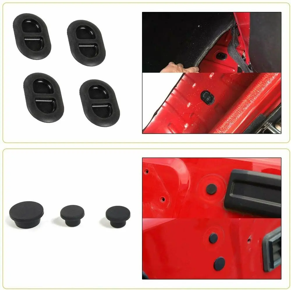 For 2007-2018 Jeep Wrangler JK 7x Tailgate Plugs Floor Drain Plugs Rubber Plugs - Image 3